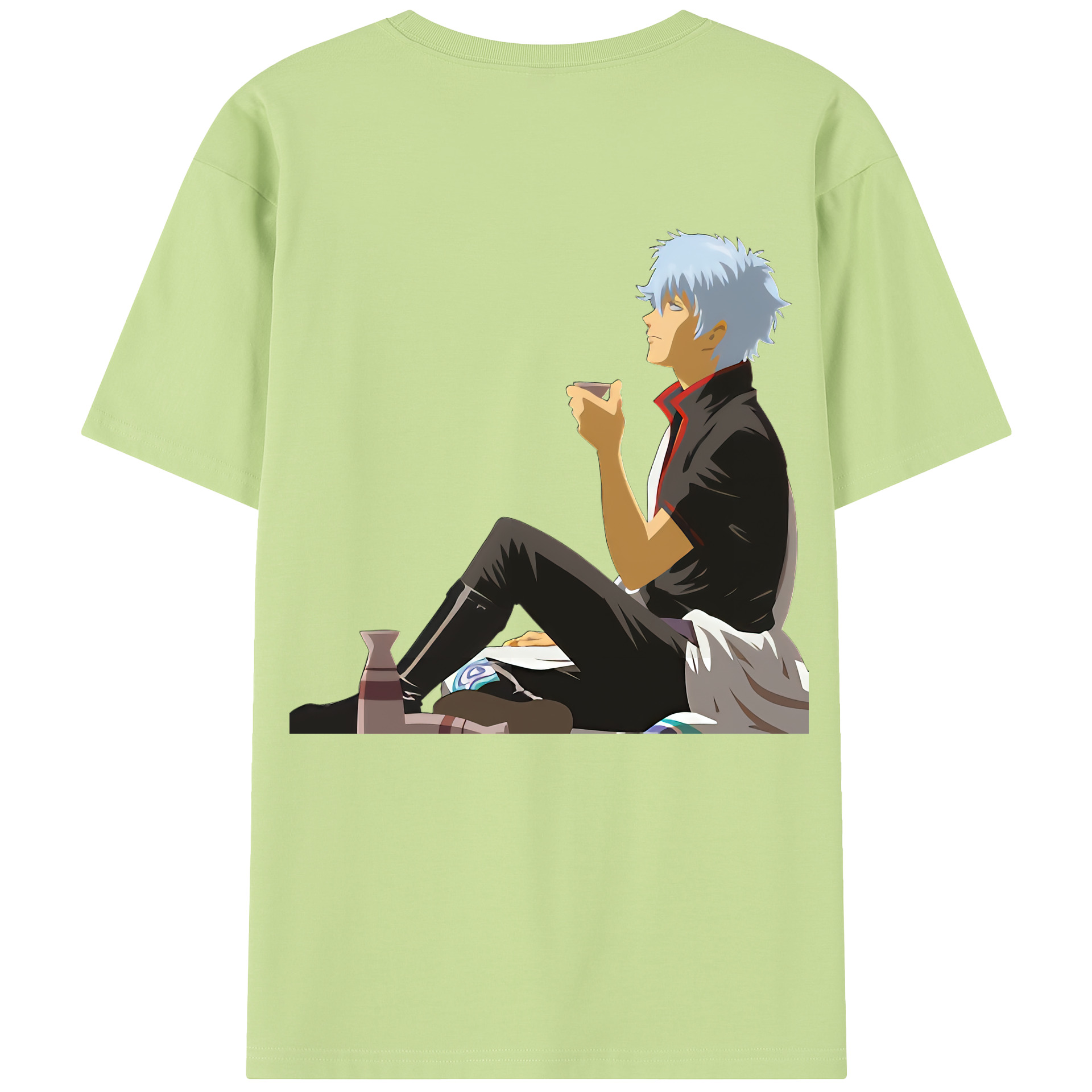 （画像用） ぎんたま 坂田銀時（さかたぎんとき） 神楽 志村新八（しむら しんぱち） GINTAMA Sakata Gintoki Kagura Shimura Shinpachi 綿100％半袖Tシャツ（背面プリント）